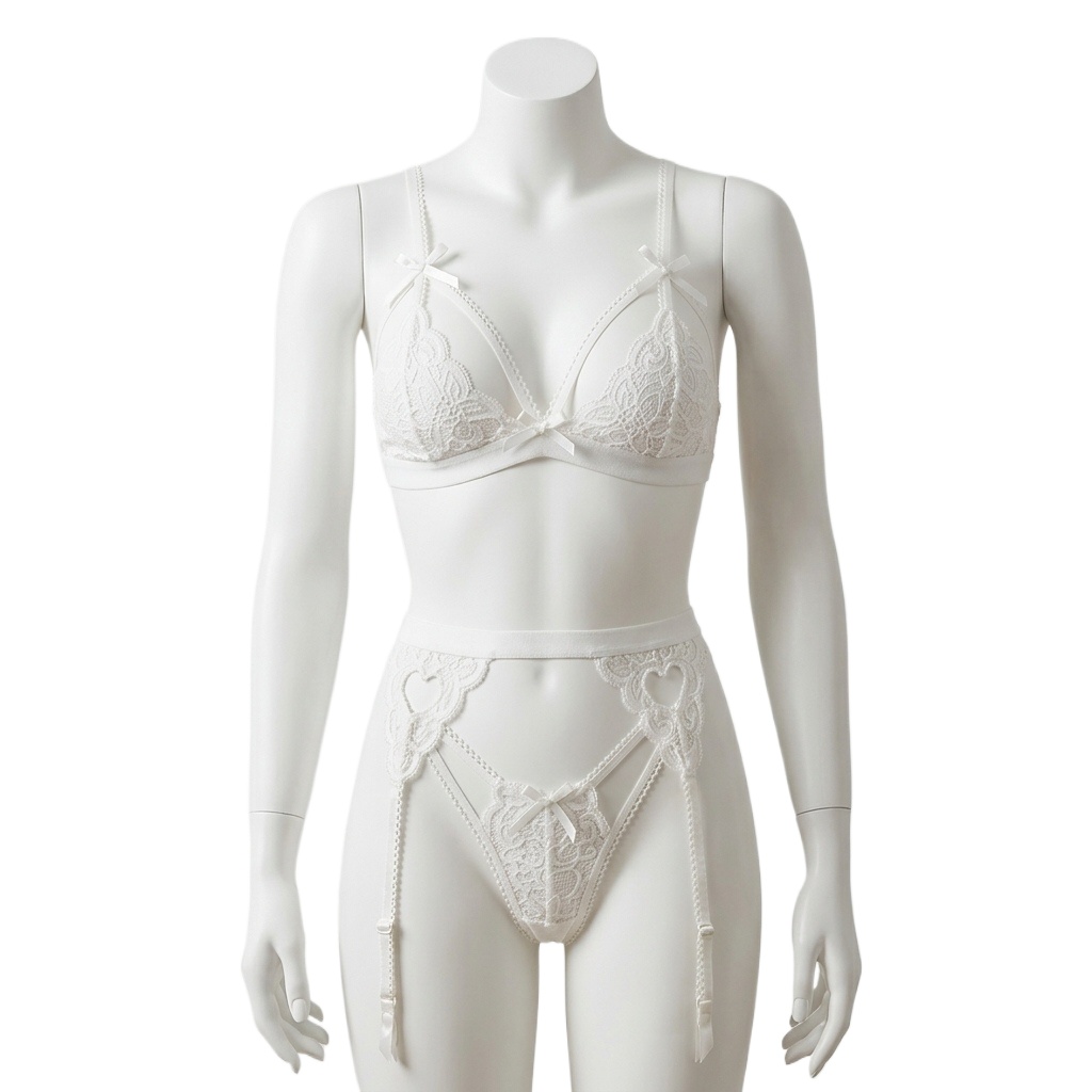 Lace Bralette Set - Conjunto de lencería de encaje de