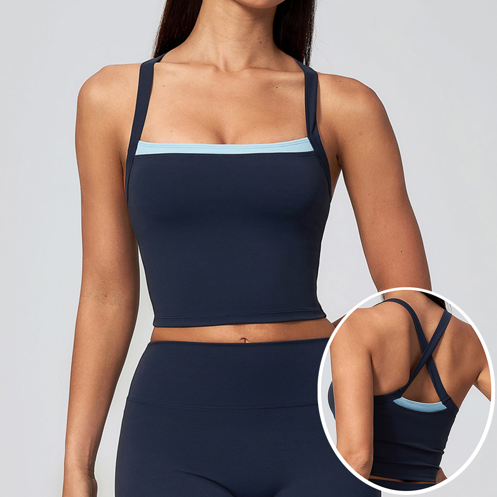 Plunge Bra Push Up - Top deportivo de yoga para mujer