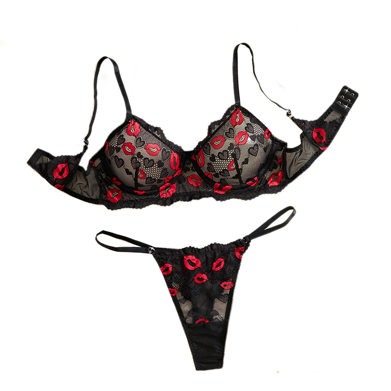 Lace Bralette Set - Conjunto de lencería sexy de encaje