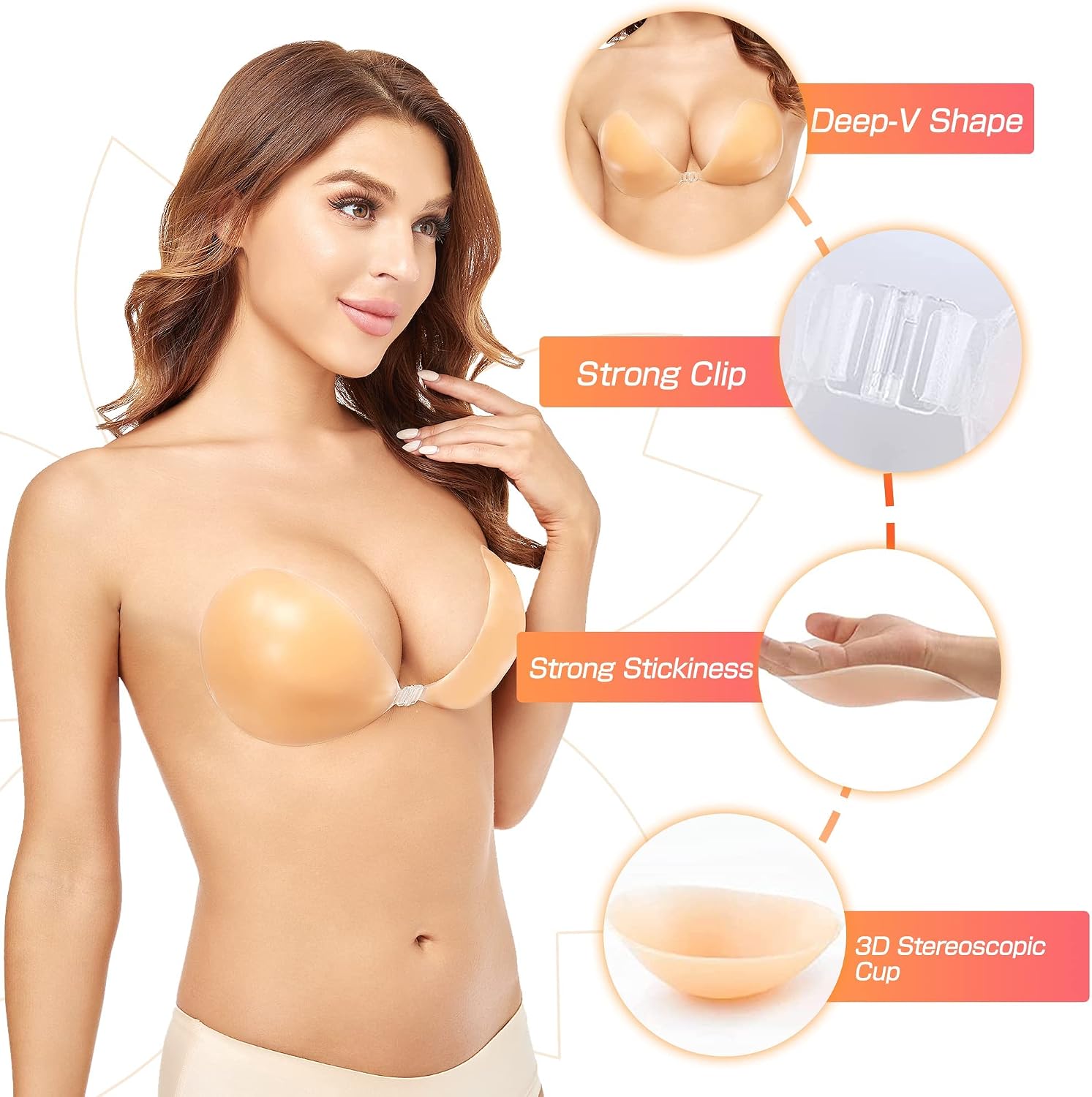 Sujetador de silicona sólida s - Strapless Bra Adhesive reseña y precio